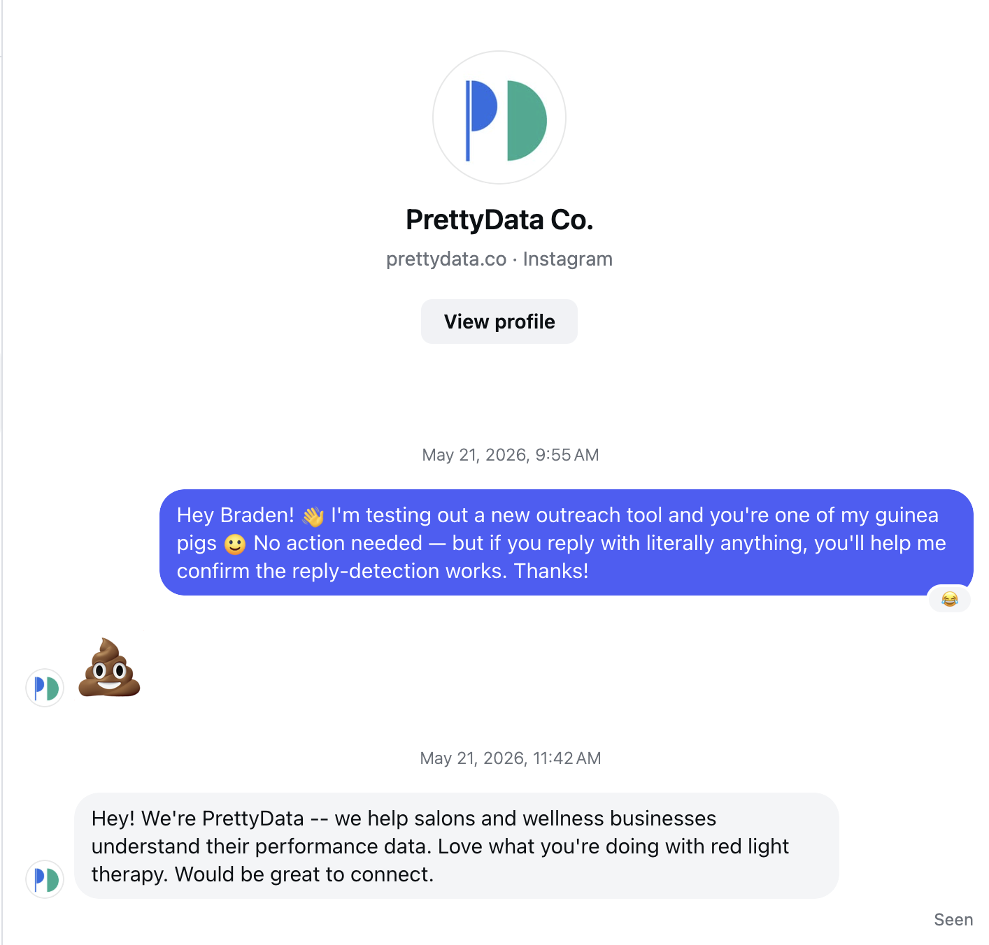 Automated Instagram outreach
